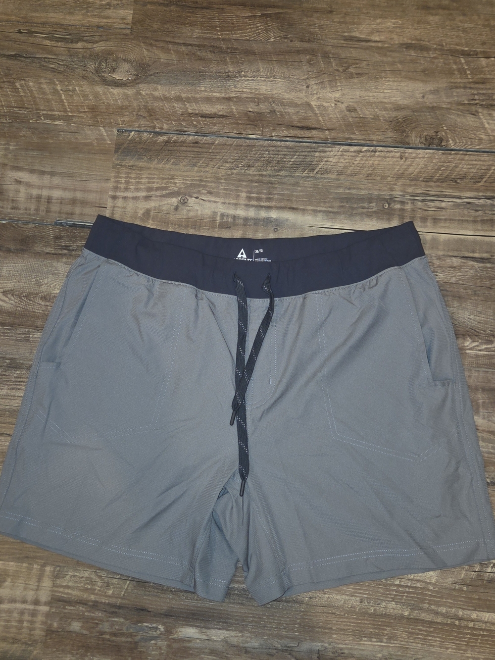 Ascend Grey Athletic Shorts with Black Waistband